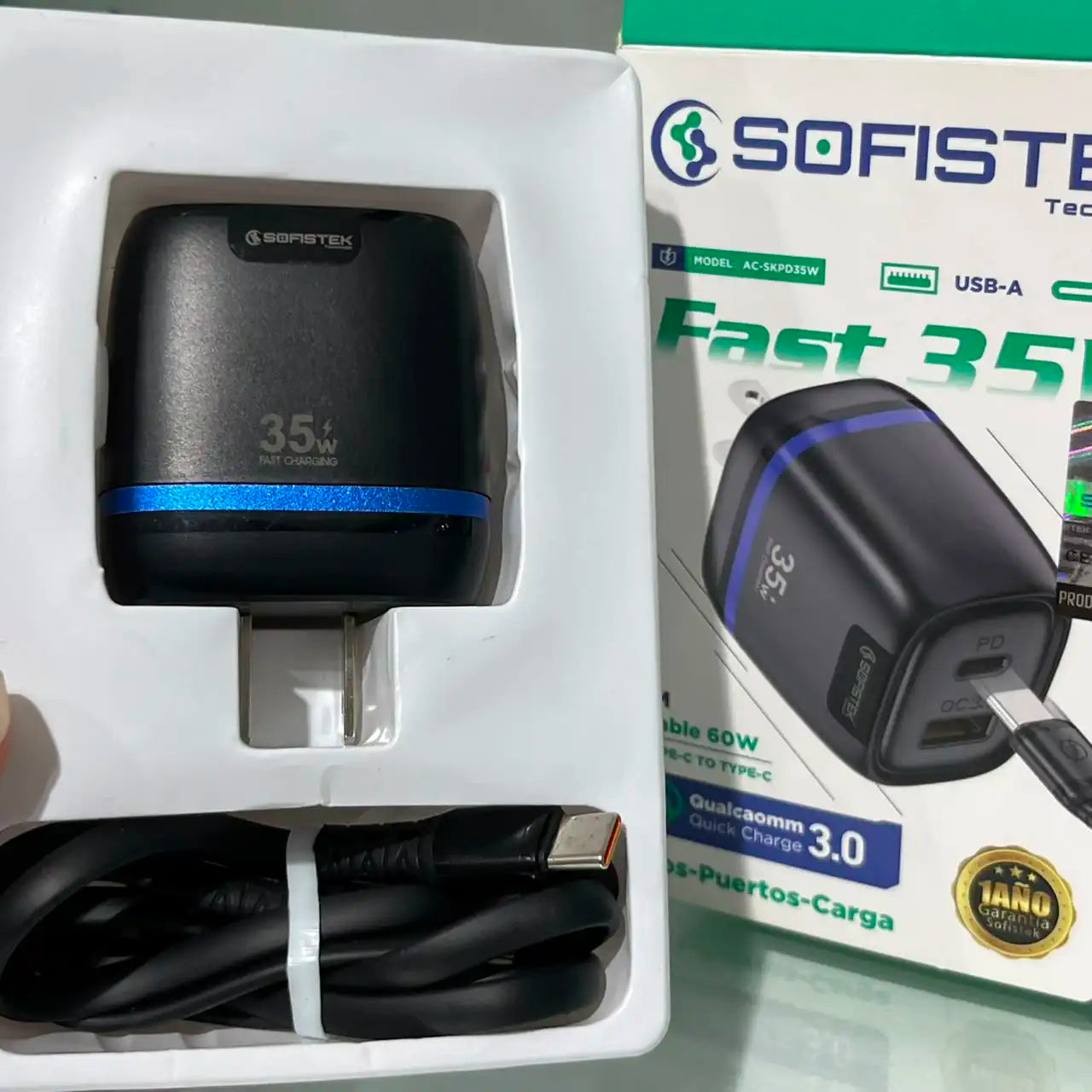 Cargador AC-SKPD35W TIPO C A TIPO C