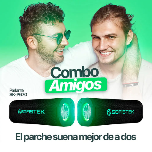 ¡Combo amigos! 2 (Dos) Parlantes portátiles SK-P670