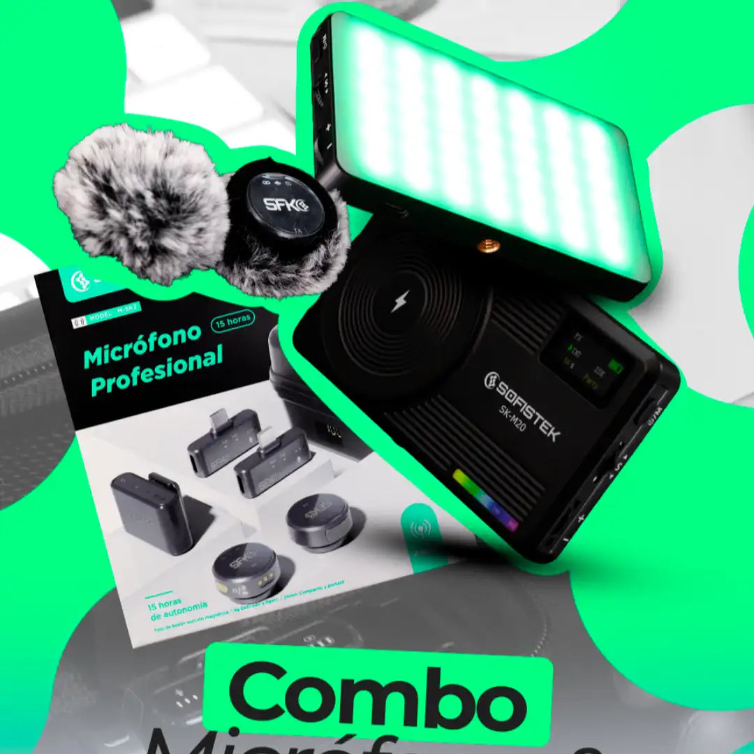 SUPER COMBO CREATIVO 🔥HOLDER DE LUZ + MICROFONO PROFESIONAL